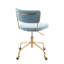 Chaise de travail contemporaine en métal doré-840049248