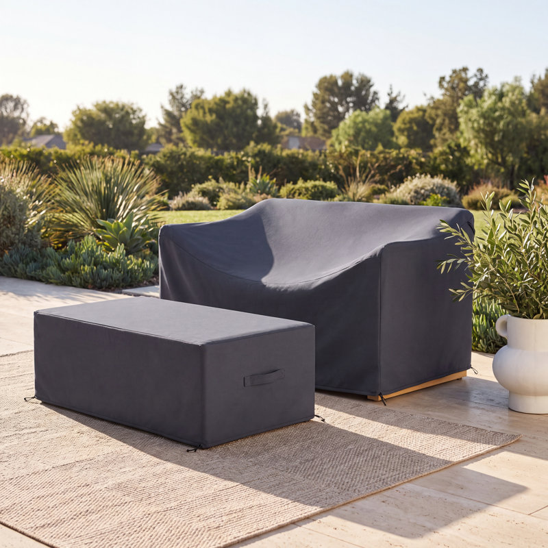 Aniston 59" Teak Outdoor Patio Furniture Covers