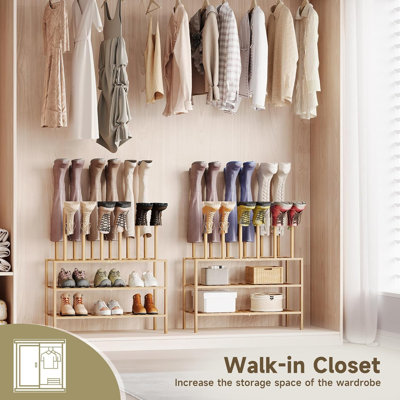 Boot Rack For Tall Boots Organizer,3-Tier Multiuse Shoe Rack And Boot Storage Rack,For Tall Boots,Sneakers,High-Heel