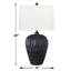 Lampe de table noire satinée 28 po Rasso