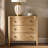 Elfine Modern 27''W 3-Drawers Curves Nightstand with Built-In Charging Station-1174088165