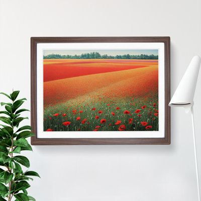 Exquisite Poppy Field Flowers 1 Piece Single Picture Frame Wall Art