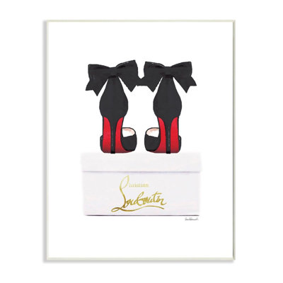 «Fashion Designer Black Shoes On Box», impression