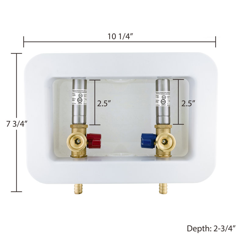 Dyconn Faucet Washing Machine / Dryer Installation Kit, 1/2-inch Crimp PEX (F1807)