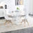 Mid-century Dining Table With Round Mdf Table Top