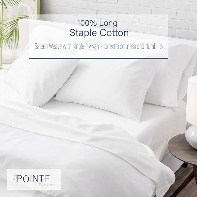 500TC_6PC Sateen Sheet Set, Cal.King Sheet Set + 1 Fitted Sheet + 4 Pillowcase, Chocolate