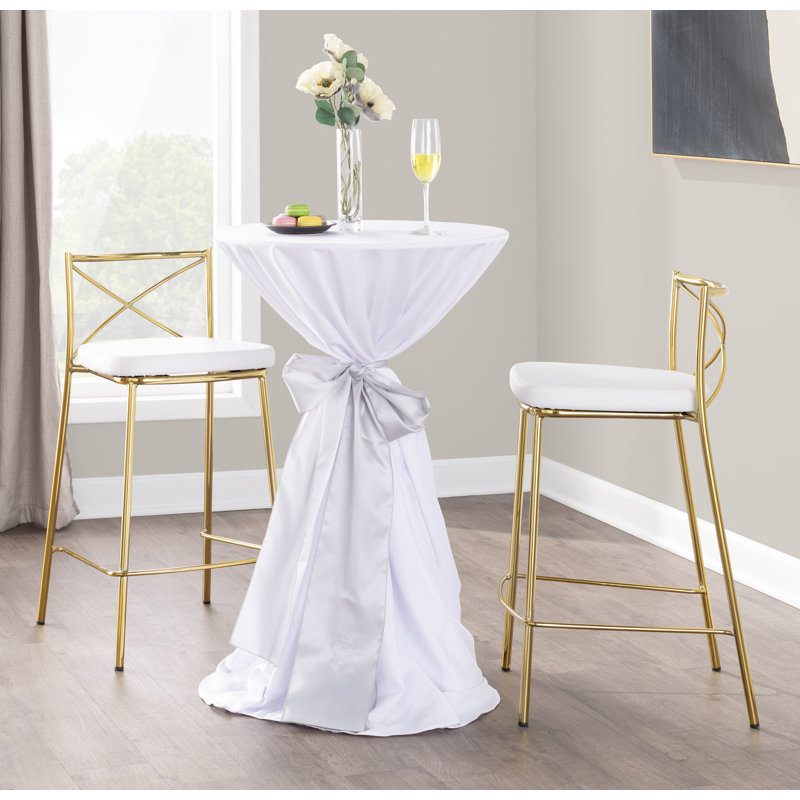 Dannie 25" Stackable Counter Stools, Gold, Counter Stool (25.25" Seat Height)