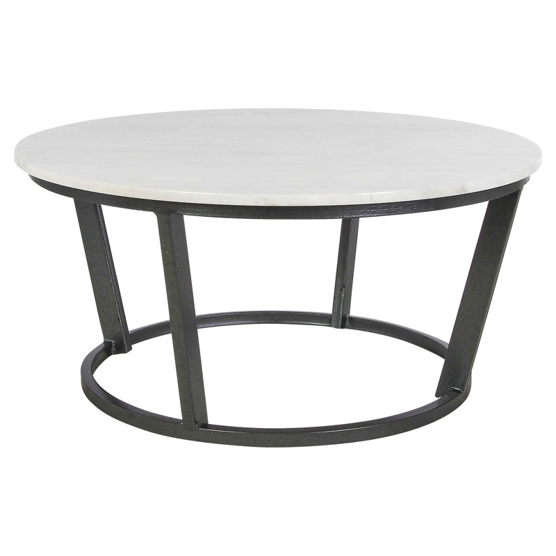 Toronto Frame Coffee Table, Gold Leaf, Carrera Marble