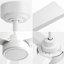 KempModern 52 po Ventilateur de plafond blanc intérieur / extérieur sans lumière avec télécommande 6 vitesses silencieux