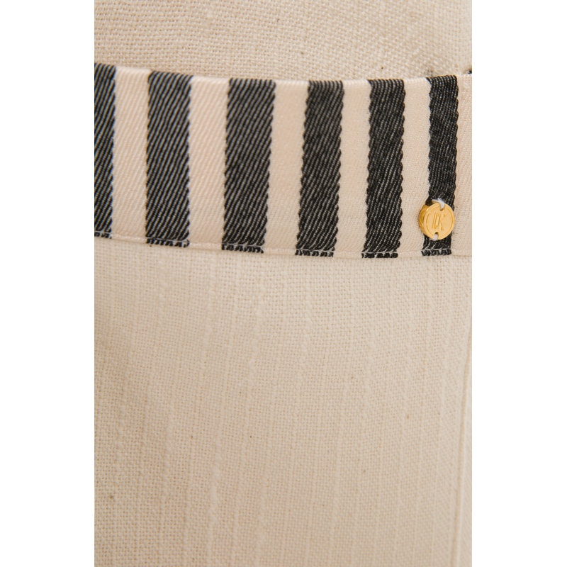 Peshtemal Kutnu Trim Kimono, Black/Cream