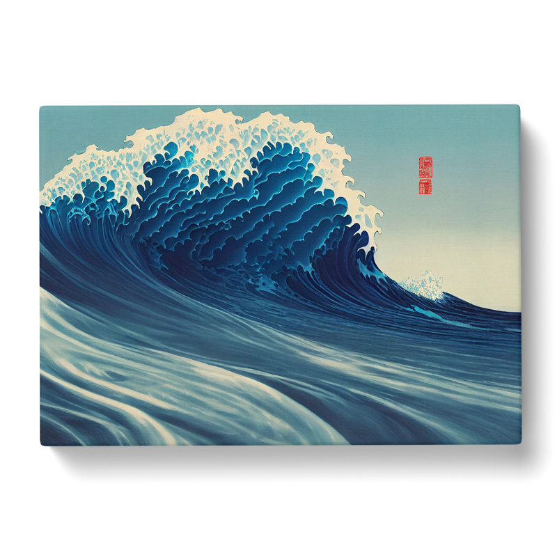 Suave Japanese Wave - Wrapped Canvas