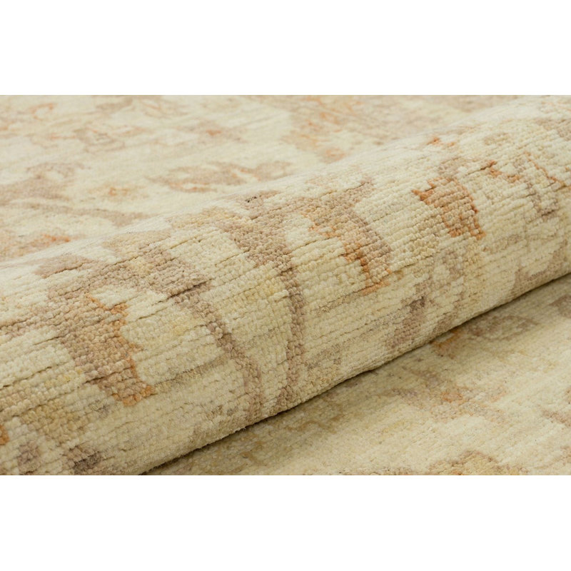 Tapis de couloir beige tissé à la main Jylène