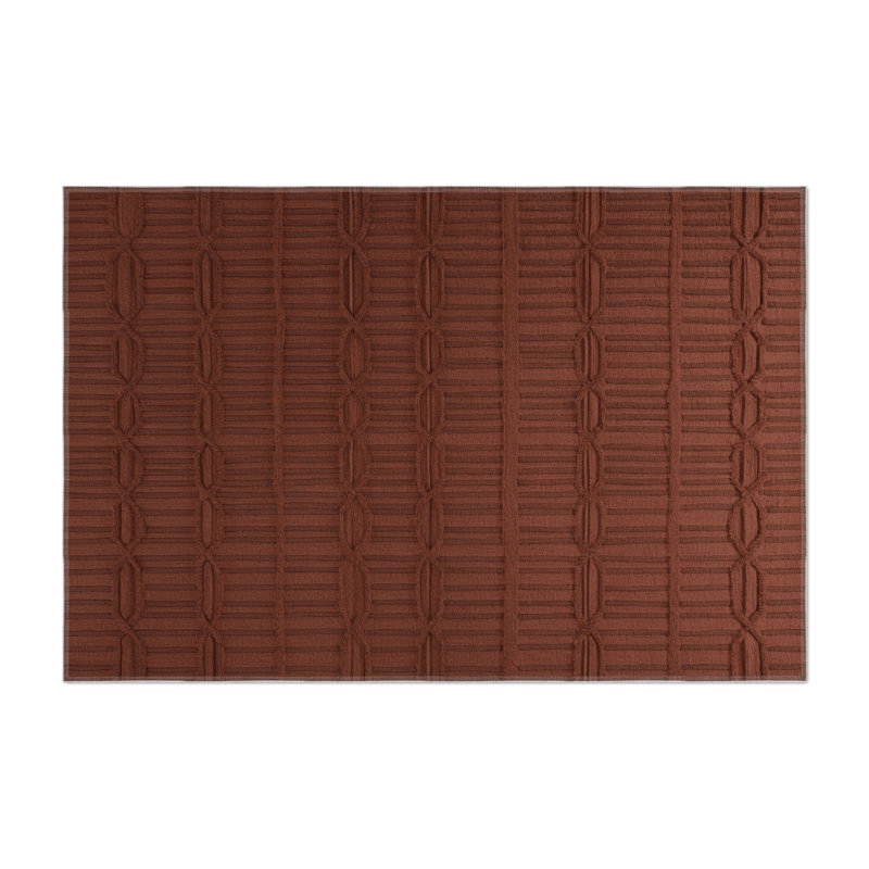 Tapis brun intérieur et extérieur Trellis, Rectangulaire 3 pi x 5 pi
