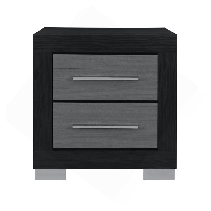 Table de chevet Elsa noir et gris