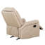 Ensemble de canapé et fauteuil inclinable 3 pièces en cuir taupe