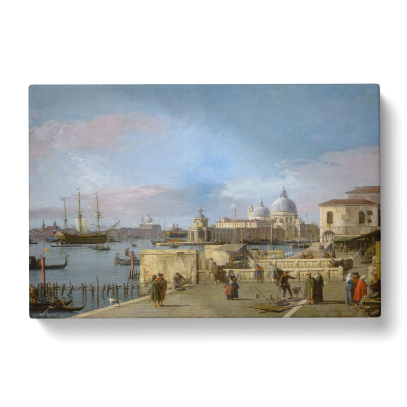 Entrance To The Grand Canal Vol.1 by Giovanni Canaletto - Wrapped Canvas Painting, 50cm H x 76cm W x 3cm D
