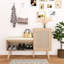 Banc 21 chaussures avec style naturel et cadre de rangement spacieux