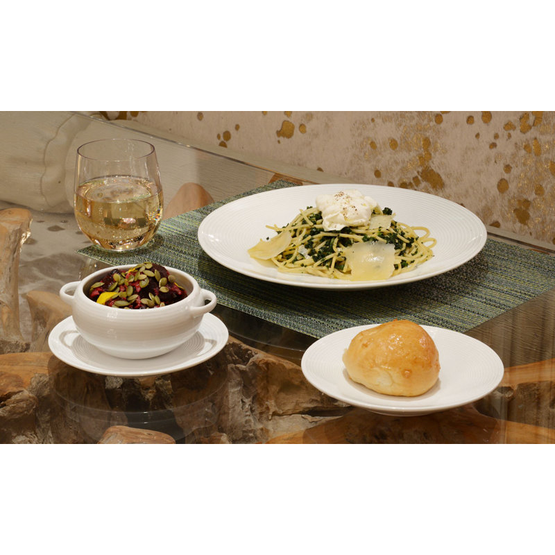 Assiette plate spirale ovale 14 po