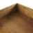 Peksenak Mango Wood Handmade Decor Brown Tray with Black Groove Exterior Set