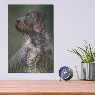Art mural en métal Winston Porter «Dogs German Wirehaired Pointer» par Lindsay Kivi
