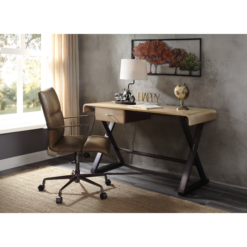 Bureau d'écriture rectangulaire en aluminium Danton