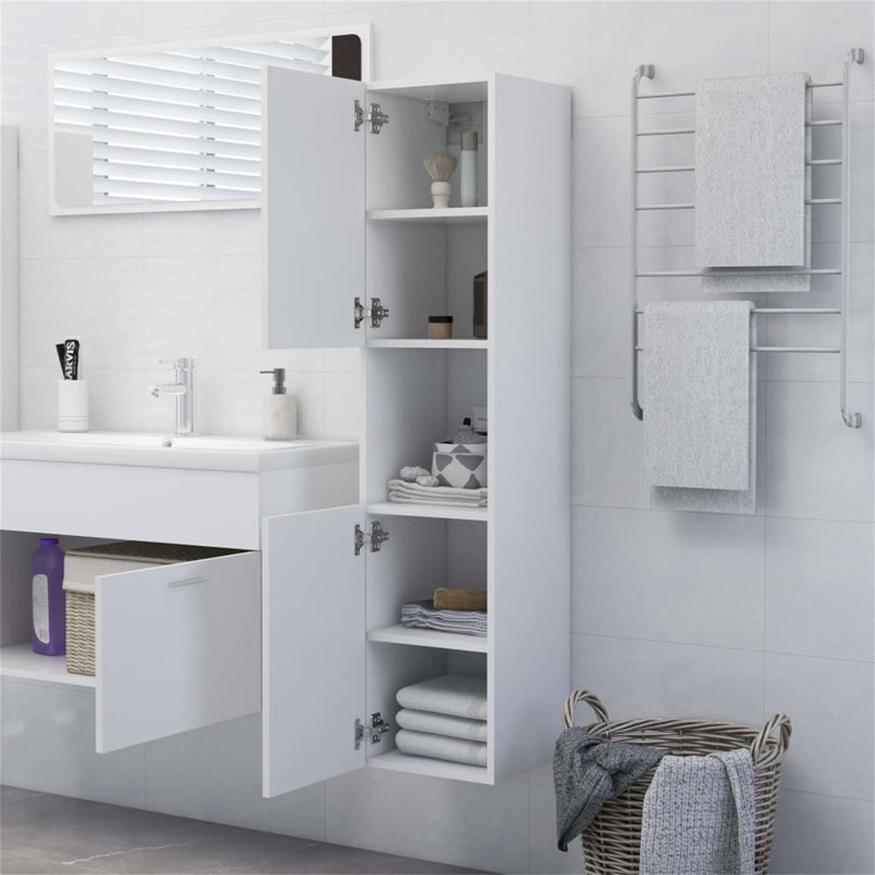 Humayd Linen Cabinet, White