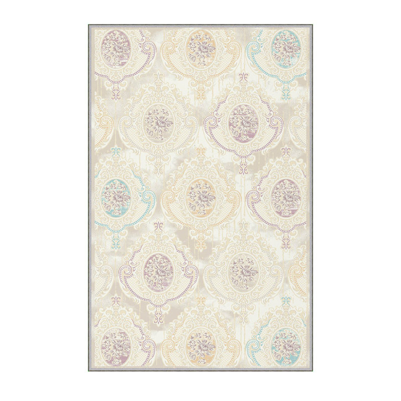 Tapis en polyester tissé à la machine Moneta, Rectangle 2 pi 7 po x 3 pi 11 po