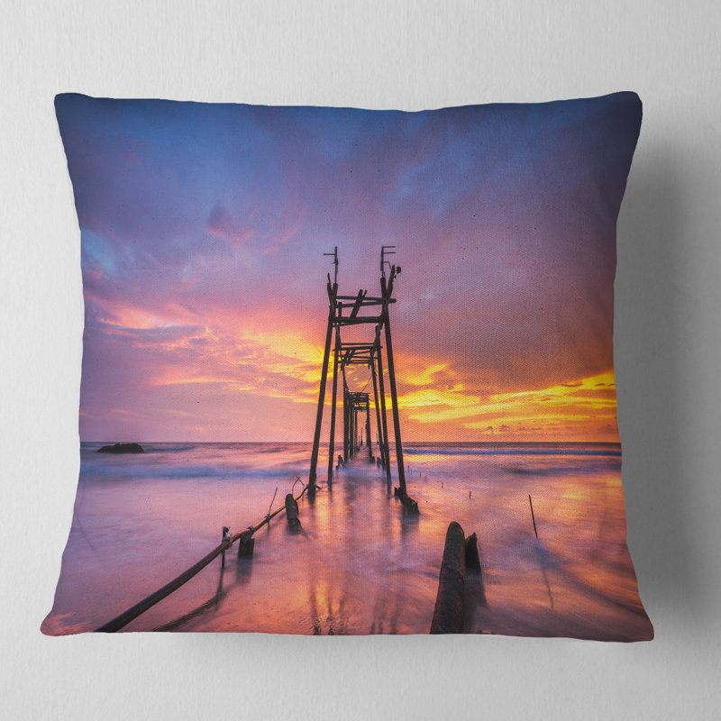 Coussin Pier Bridge, 18 po x 18 po, Carré