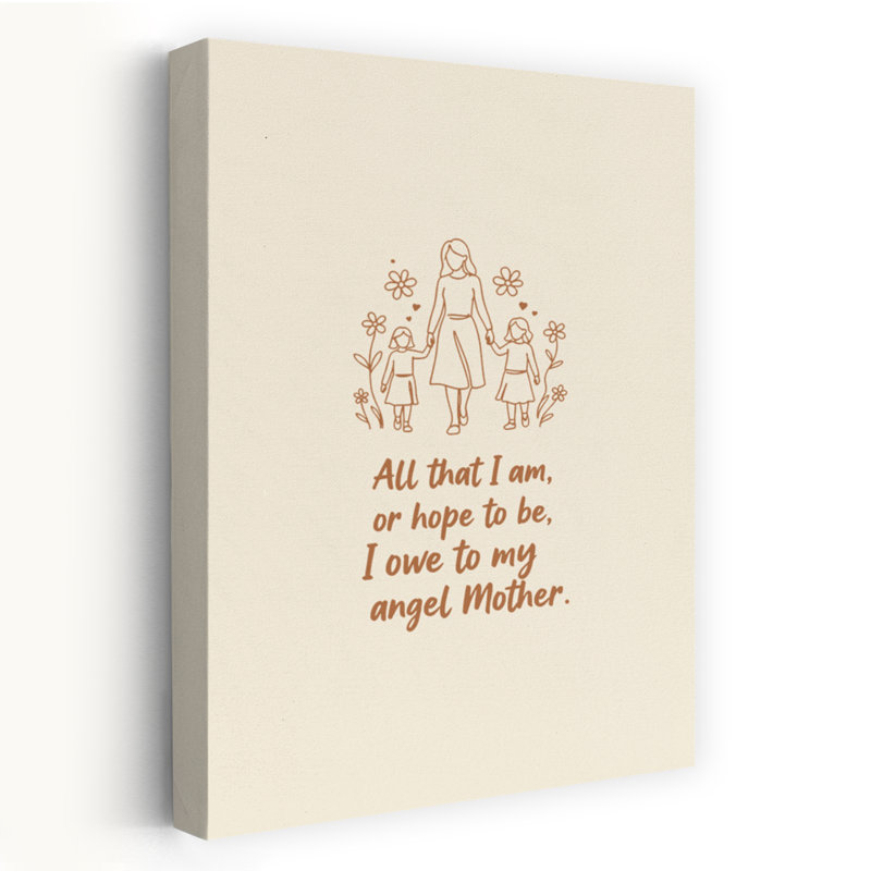 Loving Mother Daughter Bond Minimalist Abstract Wall Art Print, 152.4cm H x 101.6cm W