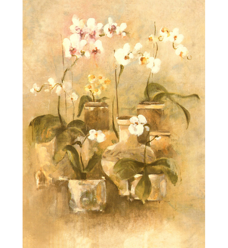 Arrangement d'orchidées II, H 48 po x l 35 po