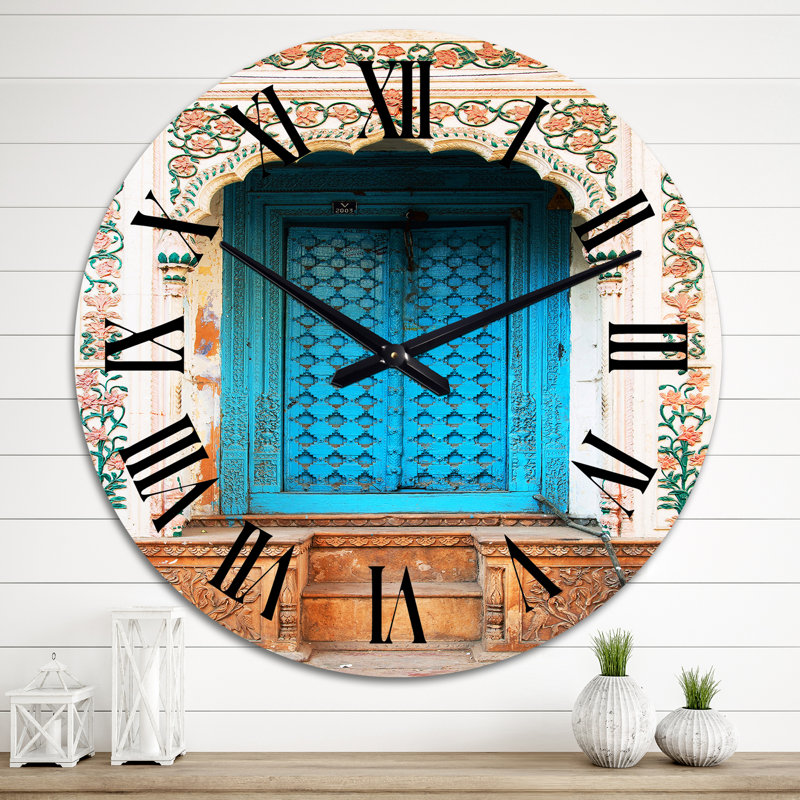 Horloge murale bleue, Médium
