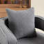 Fauteuil demi-tonneau moderne pivotant avec dossier ouvert-652721344