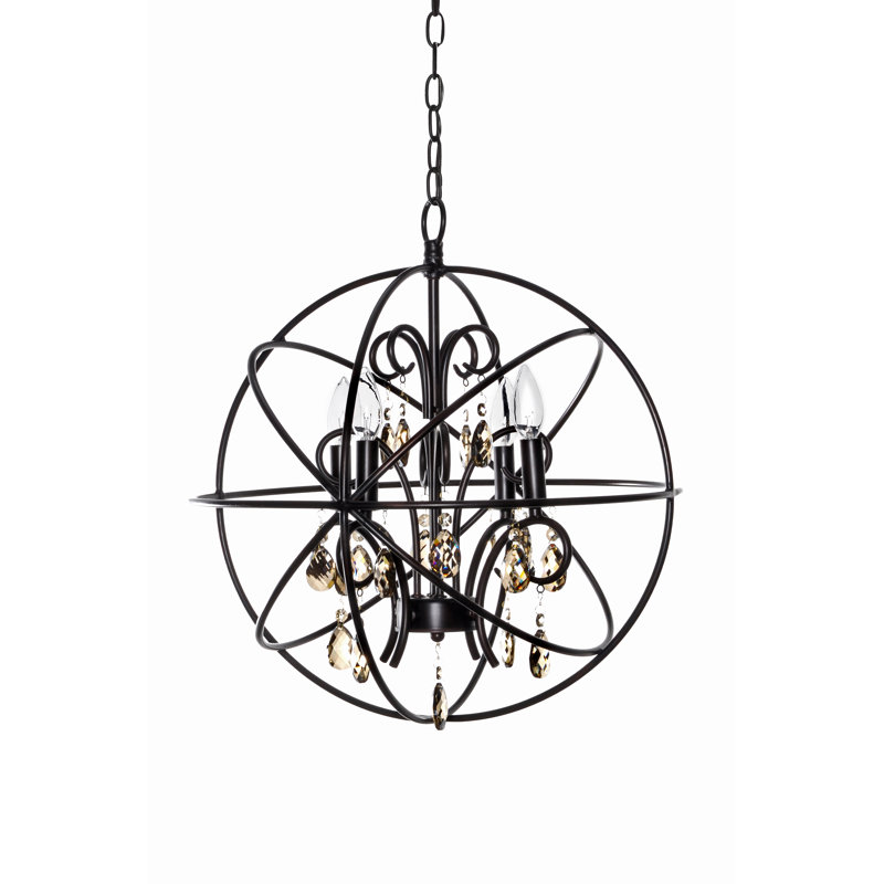 Alden 4 - Light Dimmable Globe Chandelier, Oil Rubbed Bronze