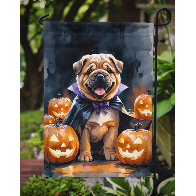 Drapeau de jardin chiot Halloween