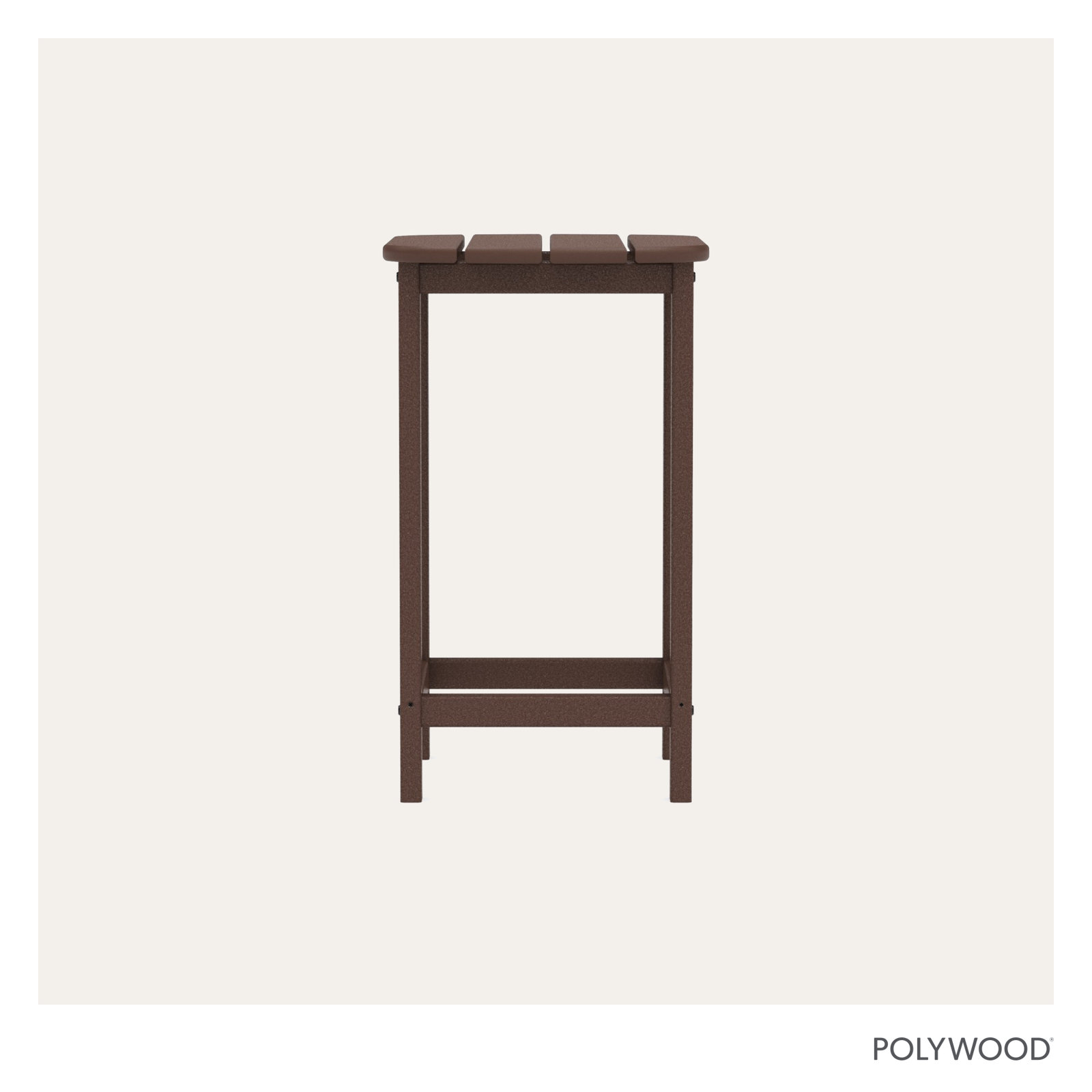 POLYWOOD® South Beach 19" Patio Side Table, Mahogany