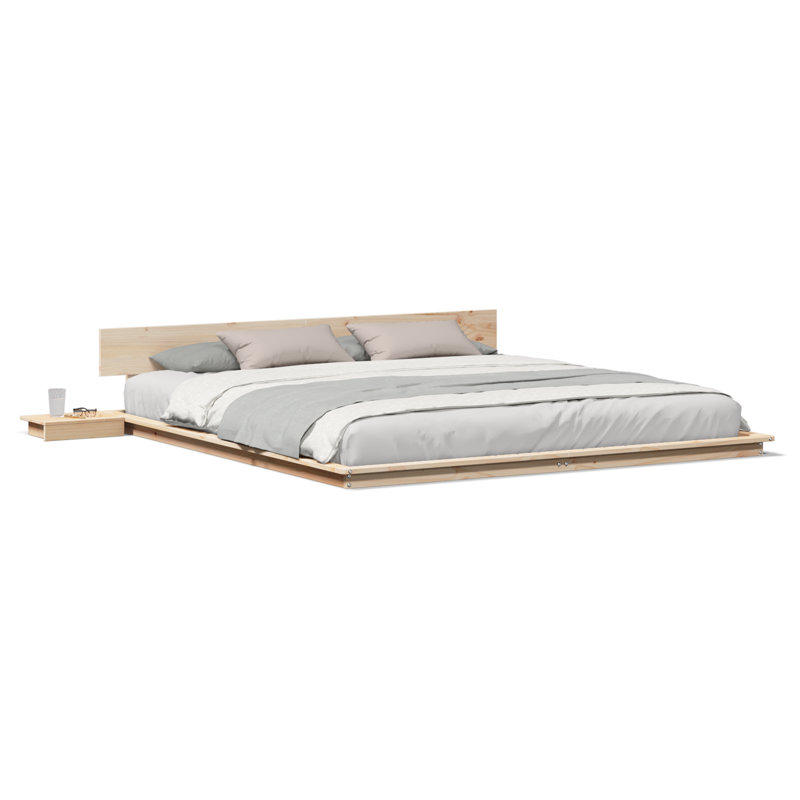 Solid Wood Bed, Super King (6'), Natural