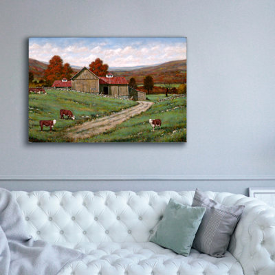  'Autumn Grazing' by Michael Fratrich Canvas Wall Art, 60" x 40"