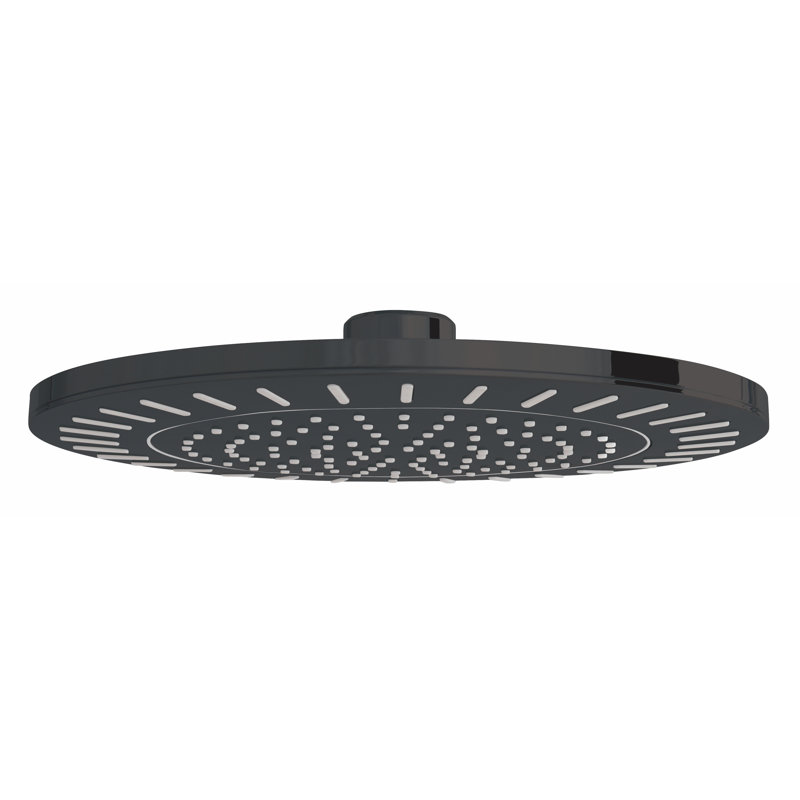 Pomme de douche fixe standard, Noir mat