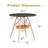 31.5-Inch Diameter Circular Dining Table, Black MDF Vacuum Formed Tabletop,  Wood Legs, With Suspended Woven Storage Basket Structure. A Casual Coffee Table Suitable For 2-4 People.-402521627