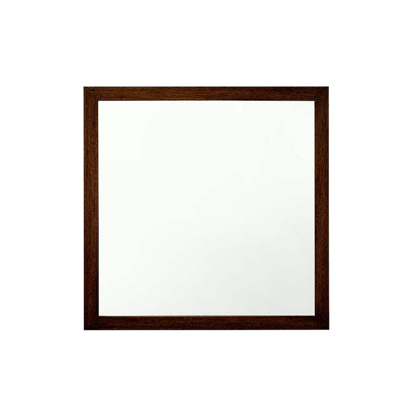 Miroir avec cadre en bois et bord non biseauté, Chêne 