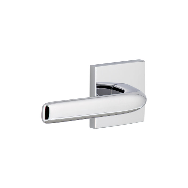 Viaggio Circolo Rosette Double Dummy, Bright Chrome, Square, Modern Industrial Lever Handle