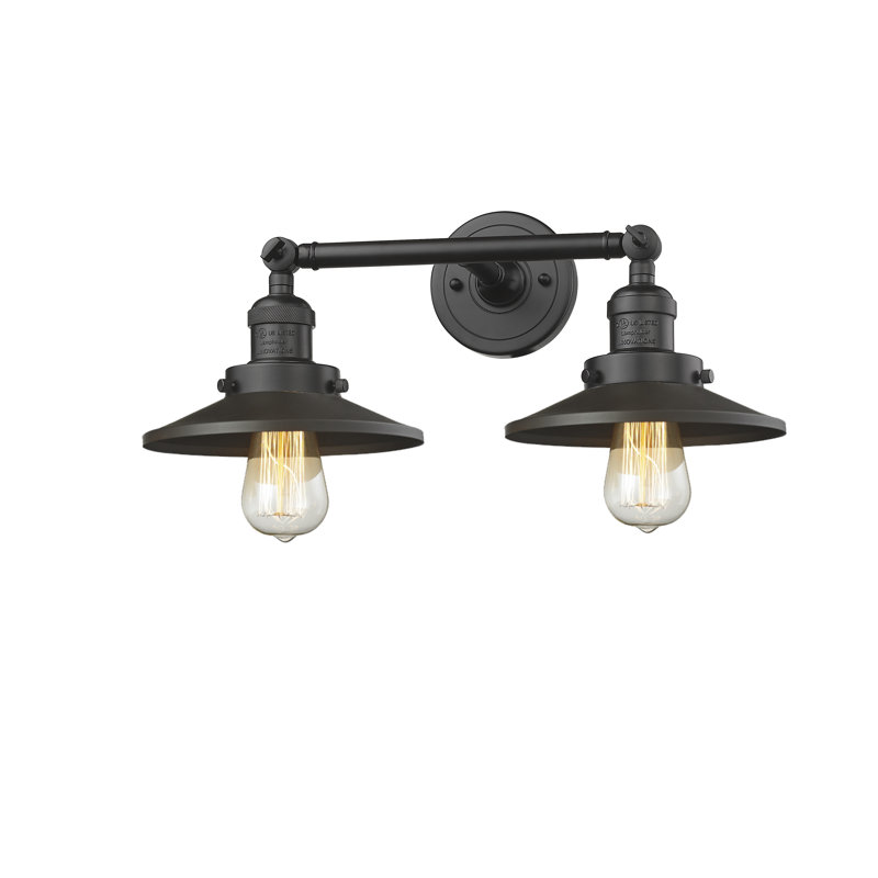 Éclairage pour salle de bain à intensité variable 2 lumières Gault, Ampoule DEL 6 watts Vinage, Bronze huilé, Bronze huilé