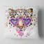 Drôle de léopard avec des lunettes en forme de cœur - coussin imprimé animal-30746455-30746459