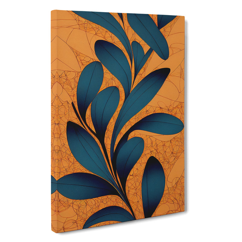 Pretty Leaves Art - Wrapped Canvas Print, 50cm H x 35cm W