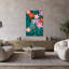 Maternal Garden Stroll Colorful Peaceful Serene Flower Nature Wall Art Print 1 Piece Wrapped Canvas Wall Art-1584082746
