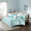 Couette pour lit double/queen avec broderie métallique argentée et texture