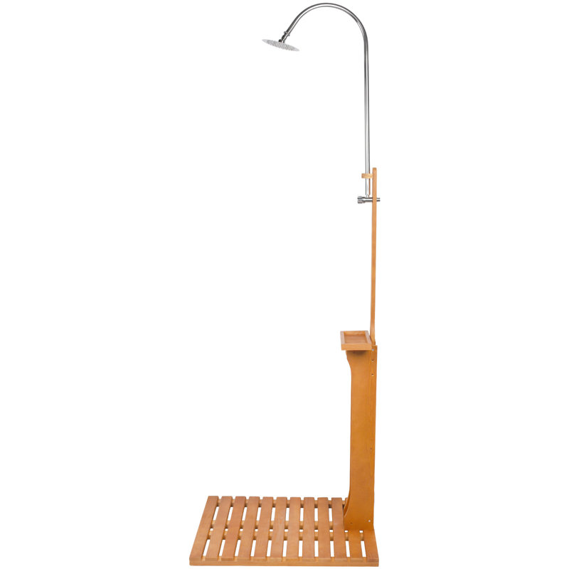 Freestanding Outdoor Shower and Duckboard