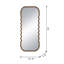 Miroir surdimensionné en bois 31,4 x 1,4 x 74 po avec cadre brun unique