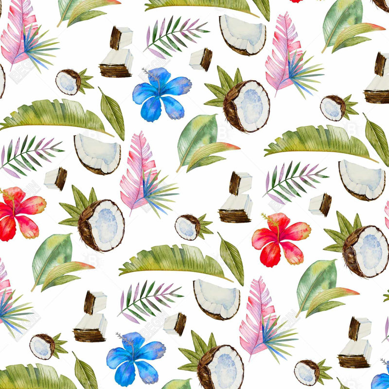 "Motif tropical" sur toile