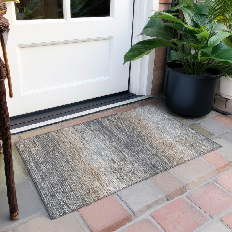 Tapis étain lavable à la machine intérieur / extérieur ACN1270, Rectangle 1 pi 8 po x 2 pi 6 po